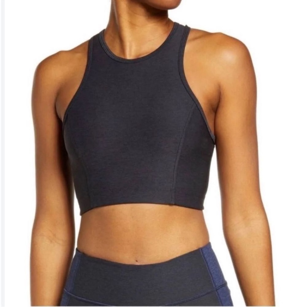 Outdoor Voices Athena Black Crop Top Sport Bra NWOT